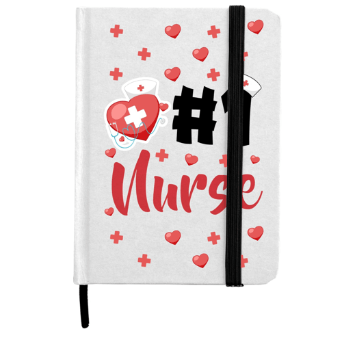 Lined Page Jotter with cardboard finish Quoting &quot;# 1 NURSE&quot;