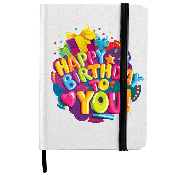 Lined Page Jotter with cardboard finish Quoting &quot;HAPPY BIRTHDAY&quot;