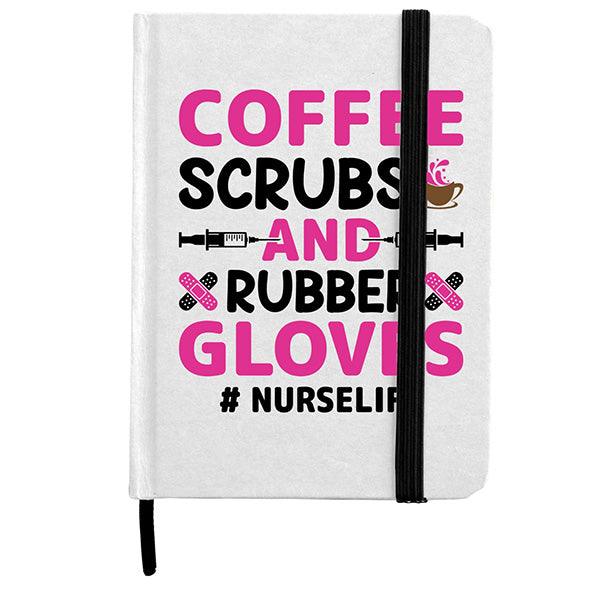 Lined Page Jotter with cardboard finish Quoting &quot;NURSE LIFE&quot;