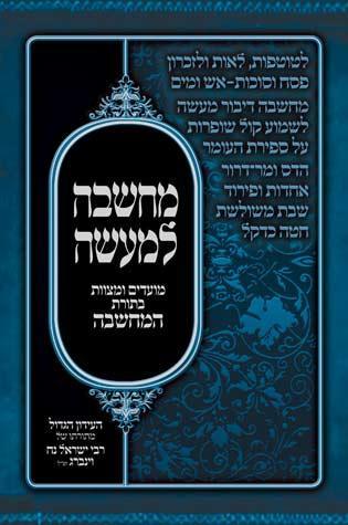 Machshava L'Maaseh - Moadim Umitzvoz