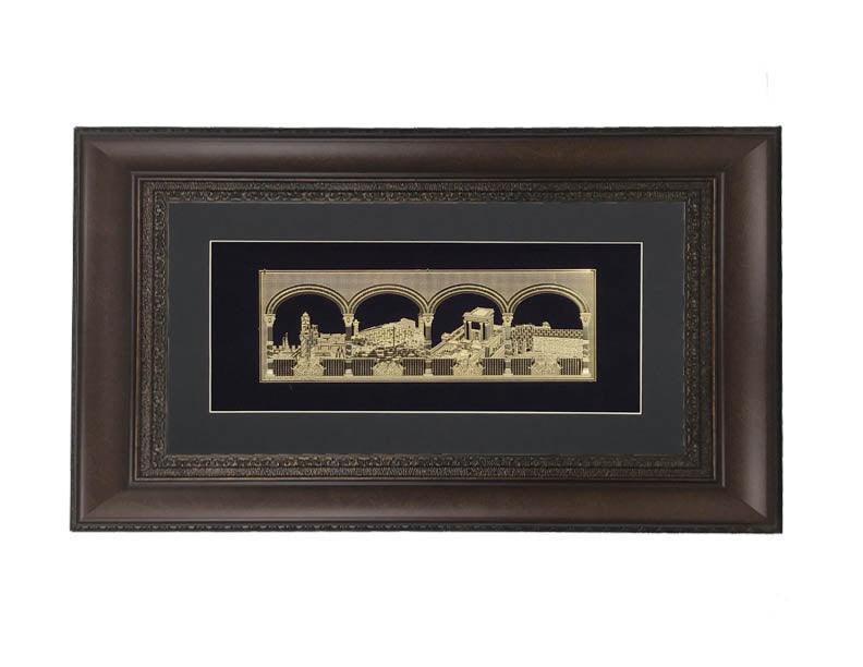 Mekomot Hakedoshim #92 Size 18x32 Frame #35 Black Background