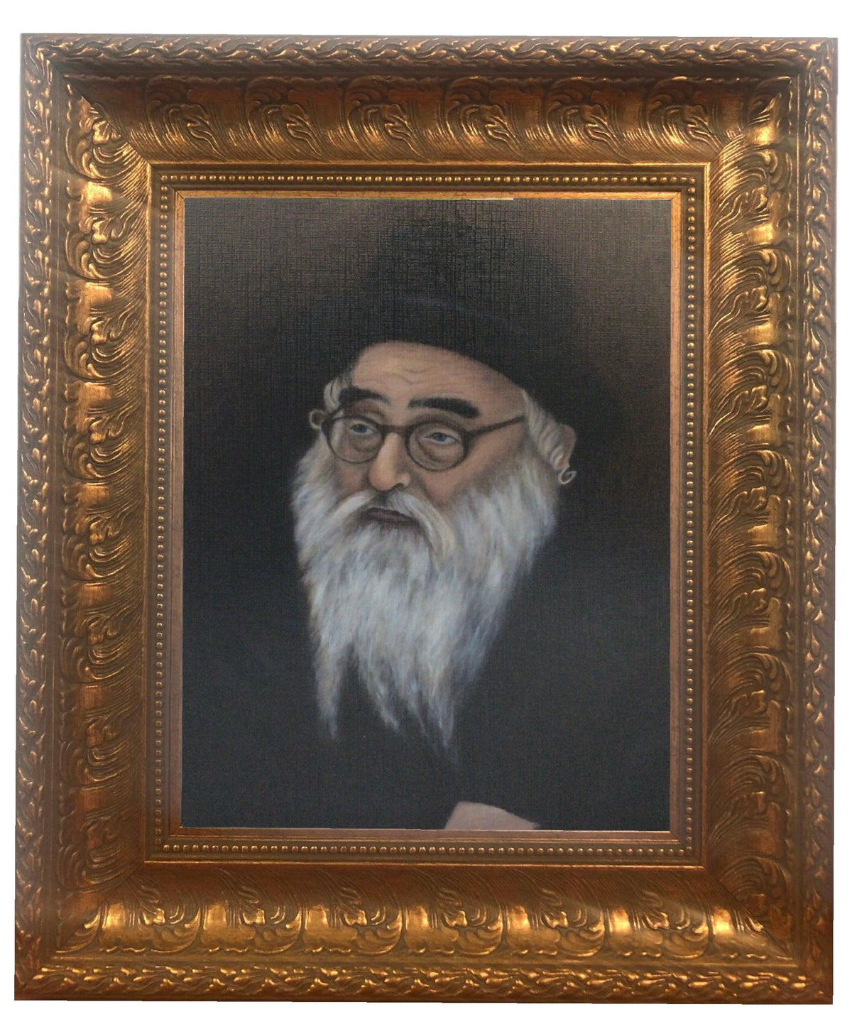 Painting of the Viznitzer Rebbe-In Gold Frame Size 11x14&quot;