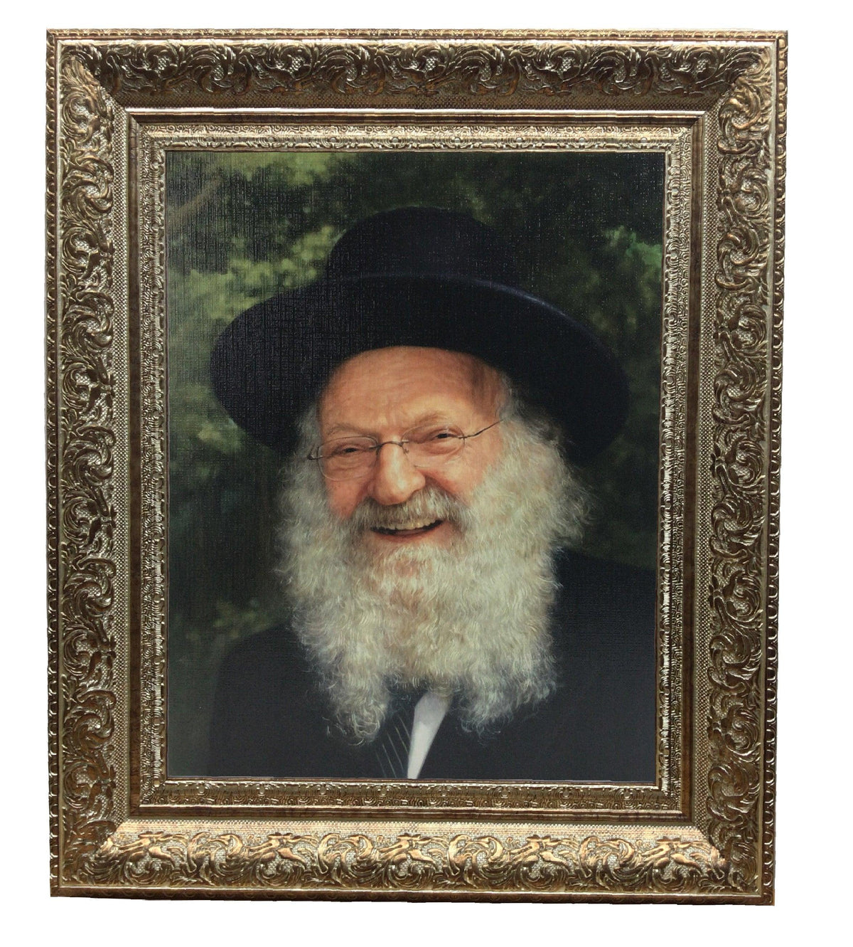Rav Matisyahu Solomon Framed Picture-Painting in Cream Gold Frame, Size 11x14&quot;