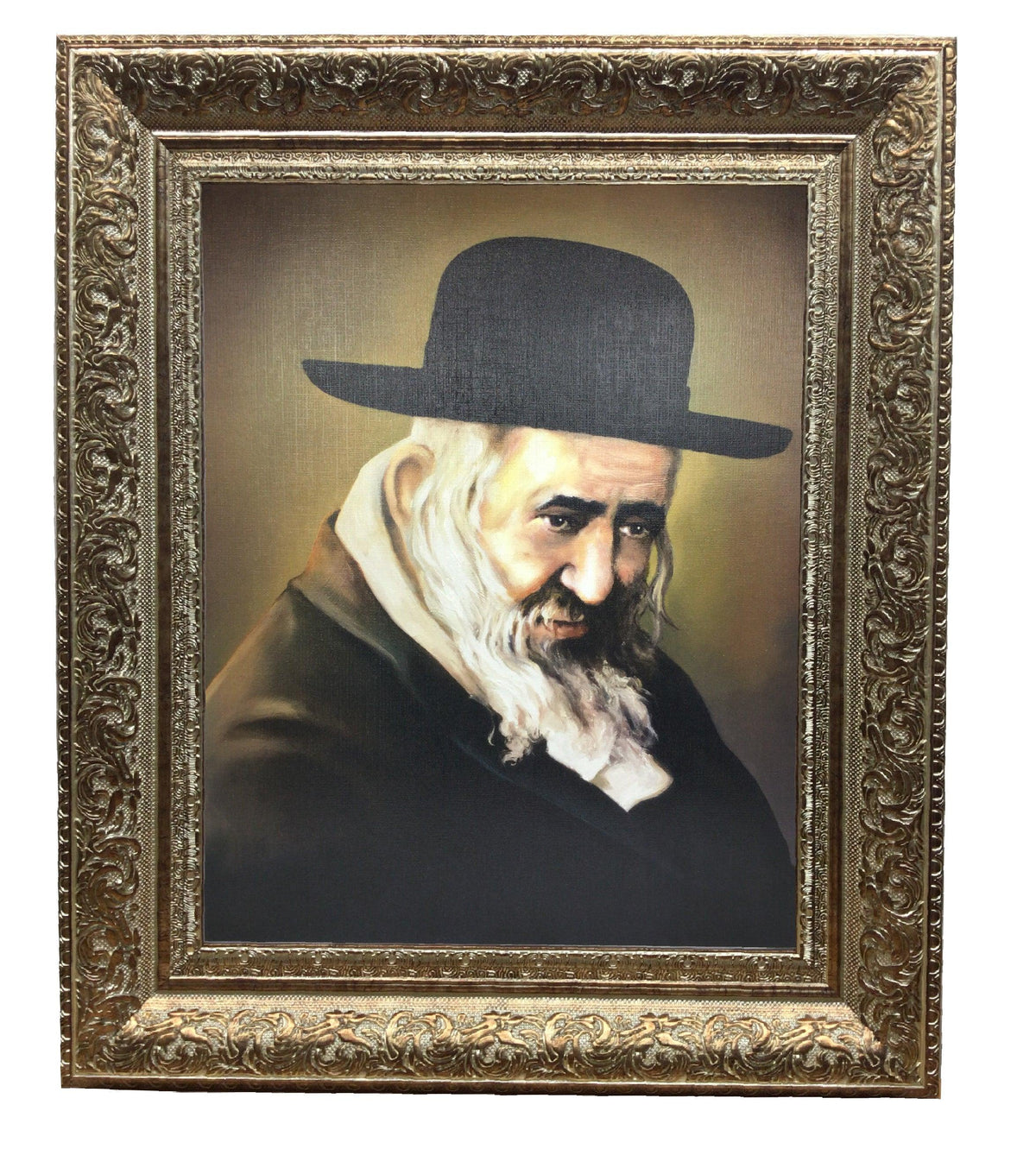Reb Shaya&#39;la Kerestirer Framed Picture-Painting in Cream Gold Frame, Size 11x14&quot;