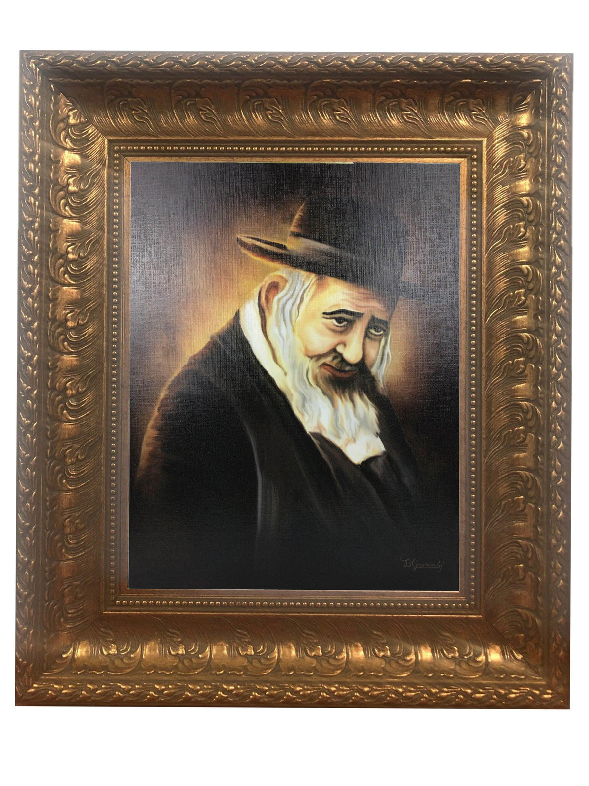 Reb Shaya&#39;la Kerestirer- Painting Gold Frame Size 11x14&quot;