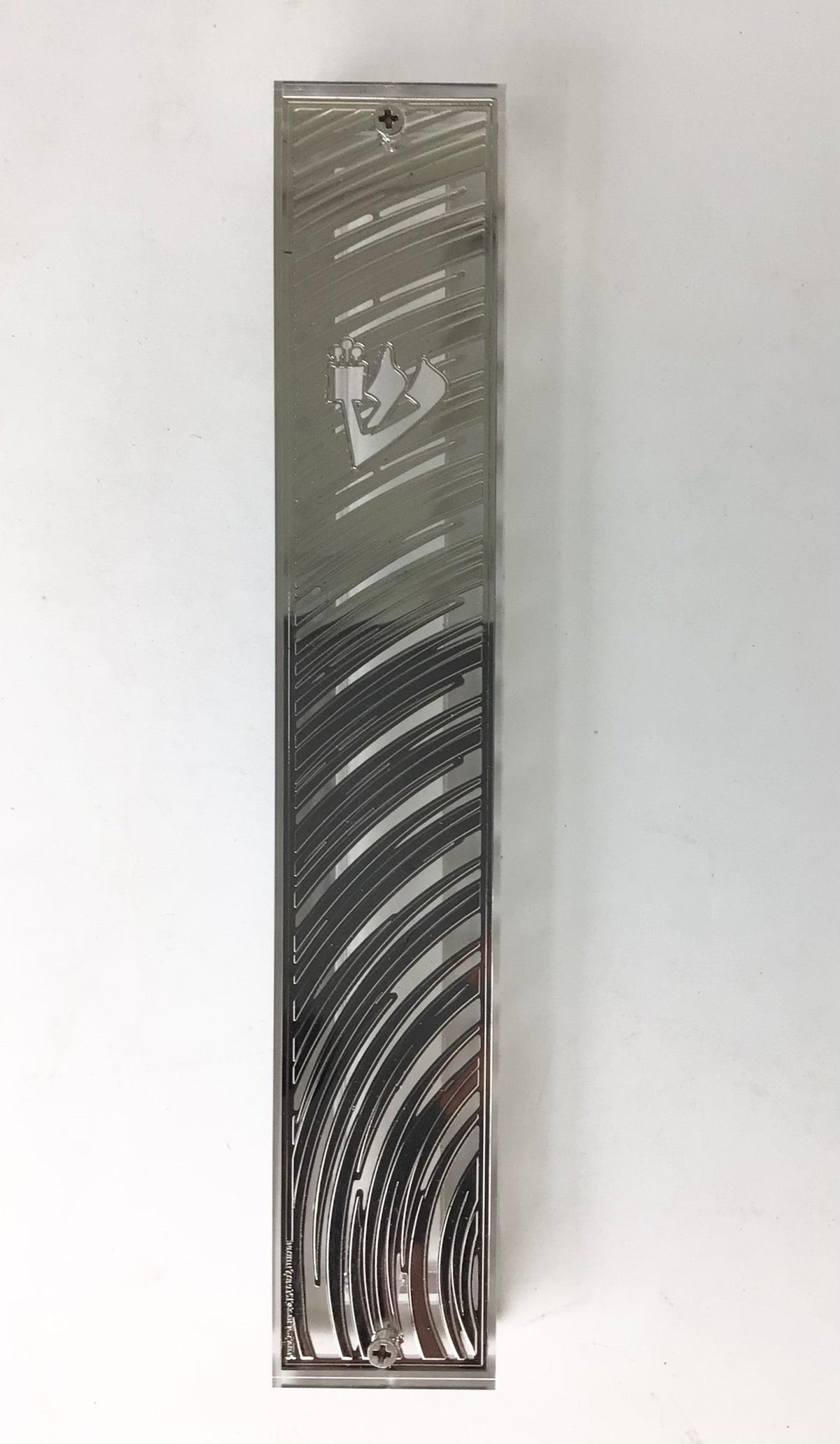 Silver Plated Mezuzah Holder- 15 Cm scroll Design #12