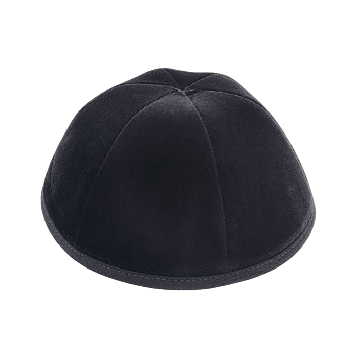 Velvet Kippah 6 Part w/rim Size 4