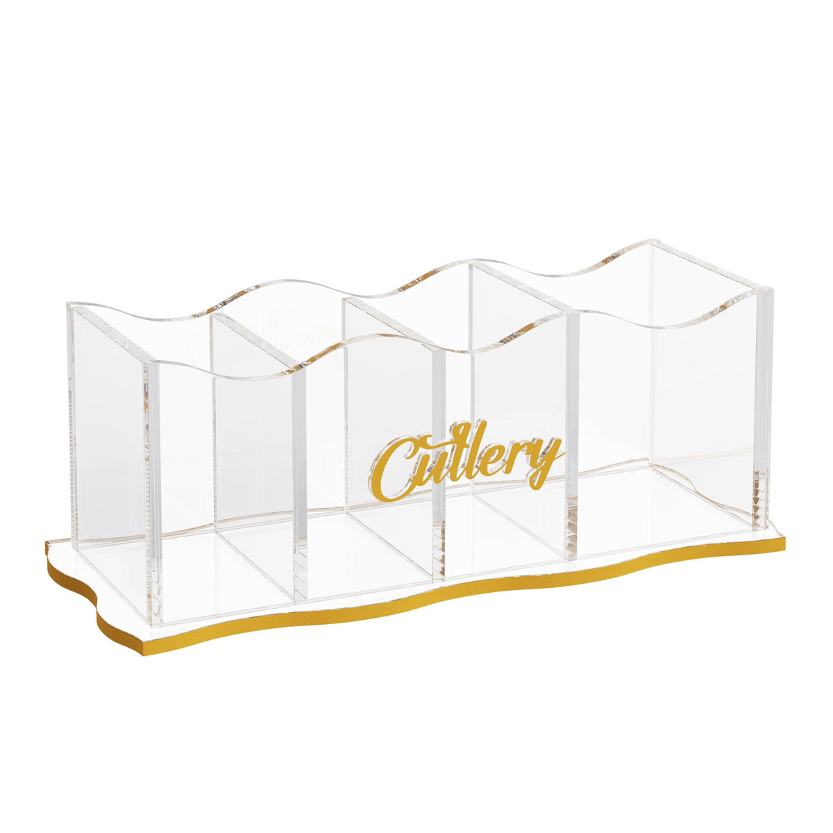 Wave Cutlery Holder - Gold