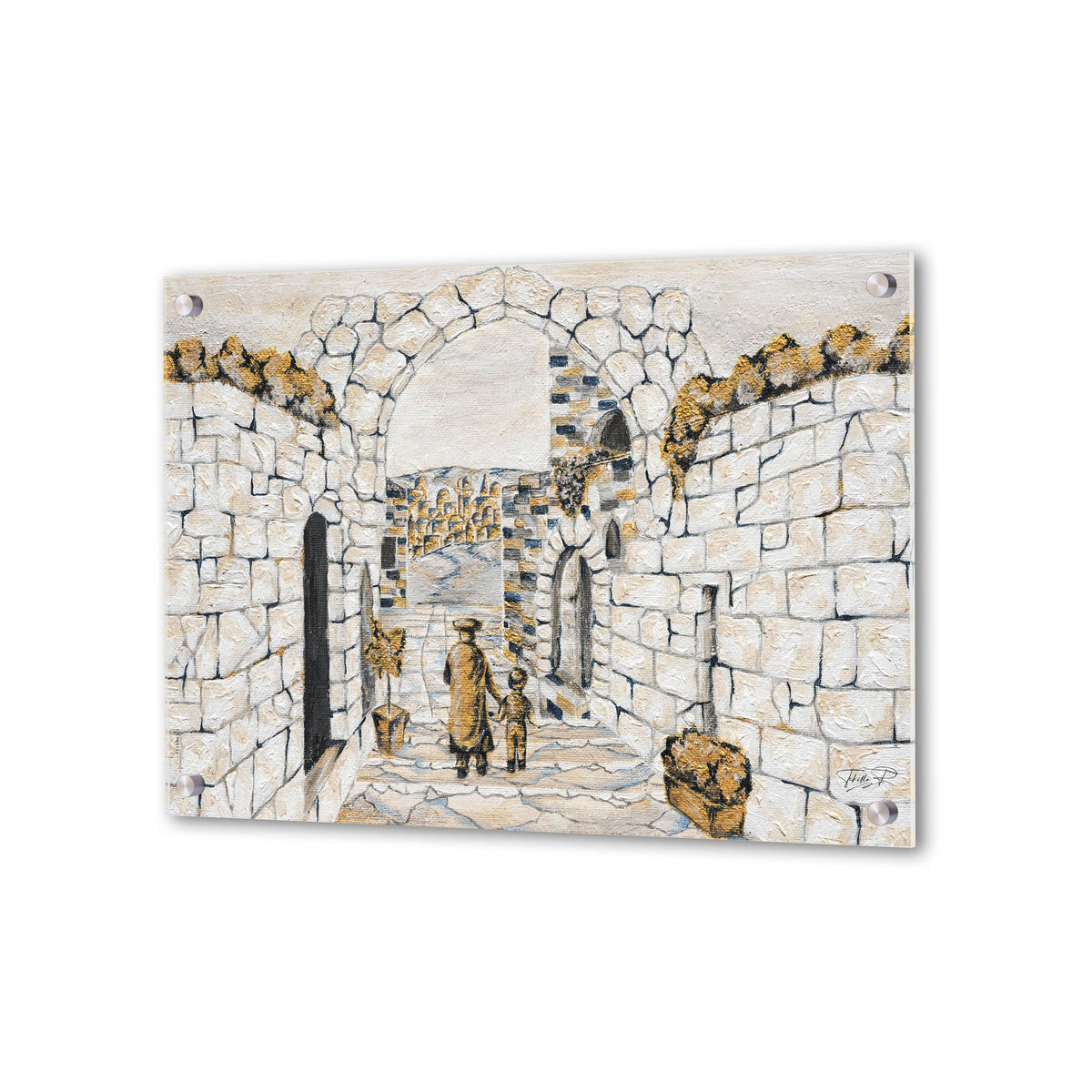 Whispers of the Passage - Walking in Yerushalayim - 34&quot; x 50&quot;