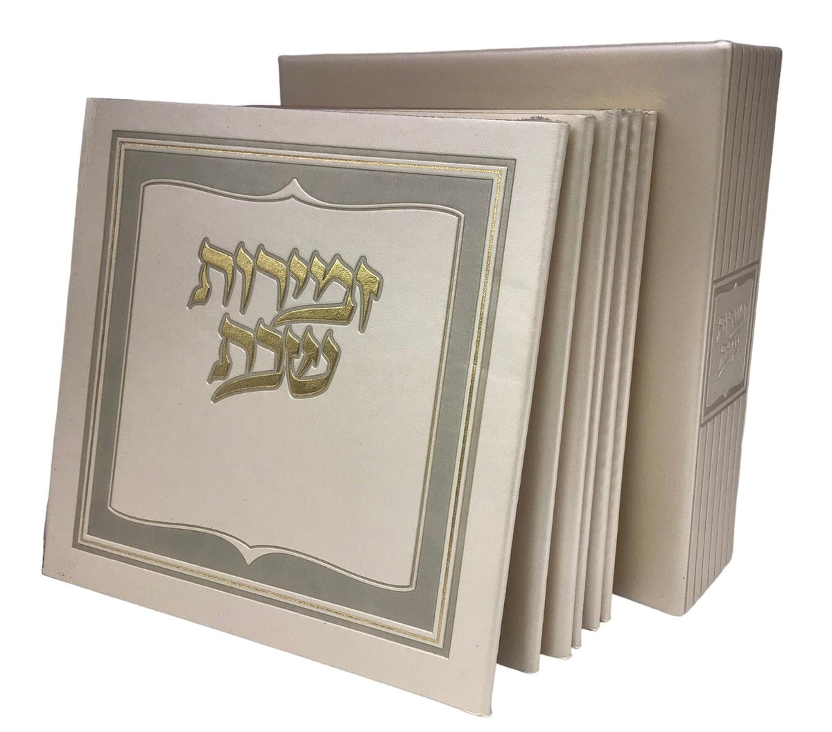 Zemiros Shabbos Holder, Soft Cover, 6V Set-Platina